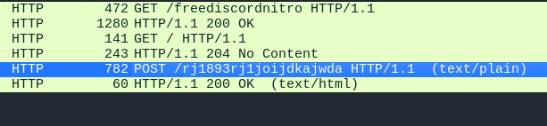 fake_boost.pcapng inside wireshark showing POST request